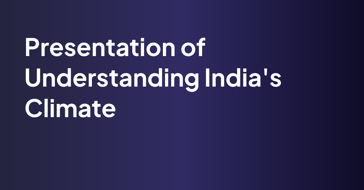 an essay on indian climate