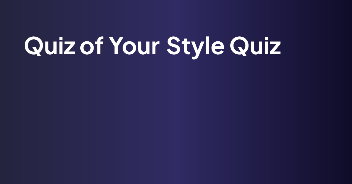 clothing style quiz